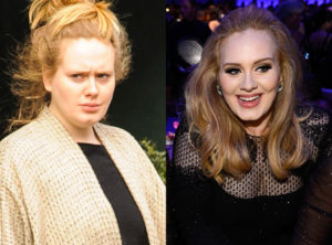 Adele famosa sin maquillaje