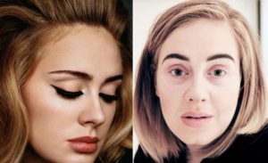 Adele sin maquillajes