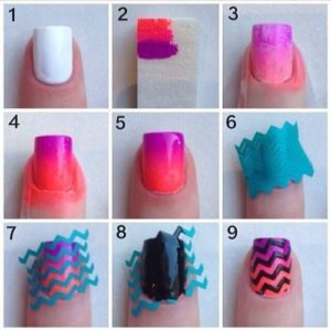 cintas adhesivas diseños de uñas