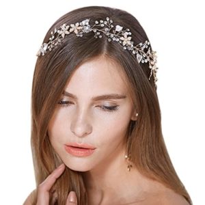 Diadema con perlas y brillantes